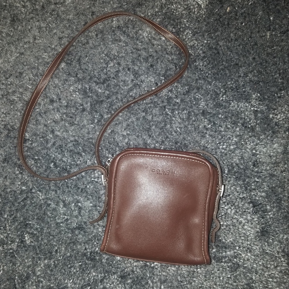 Coach Crossbody Bag/Small Tote Chocolate Brown